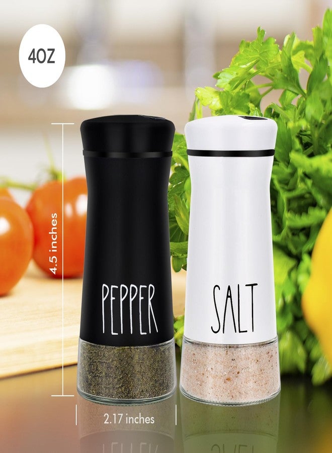 Aelga Farmhouse Salt and Pepper Shakers with Adjustable Pour Holes, Refillable Salt Shaker by Aelga, Ideal for Black Pepper, Sea Salts and Kosher - Image 4